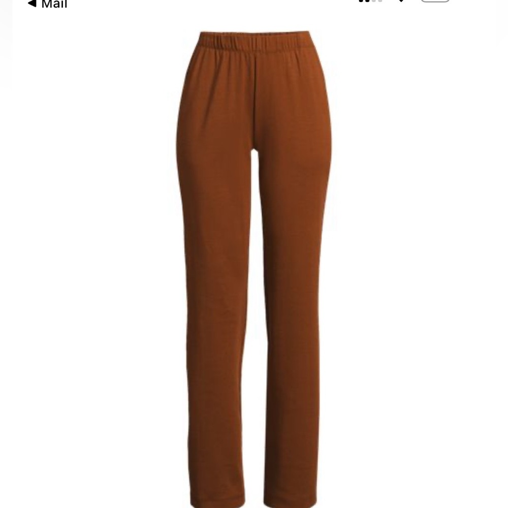 Land’s End Women’s Sport Knit High Rise Pants in Dark Caramel| Size: 18